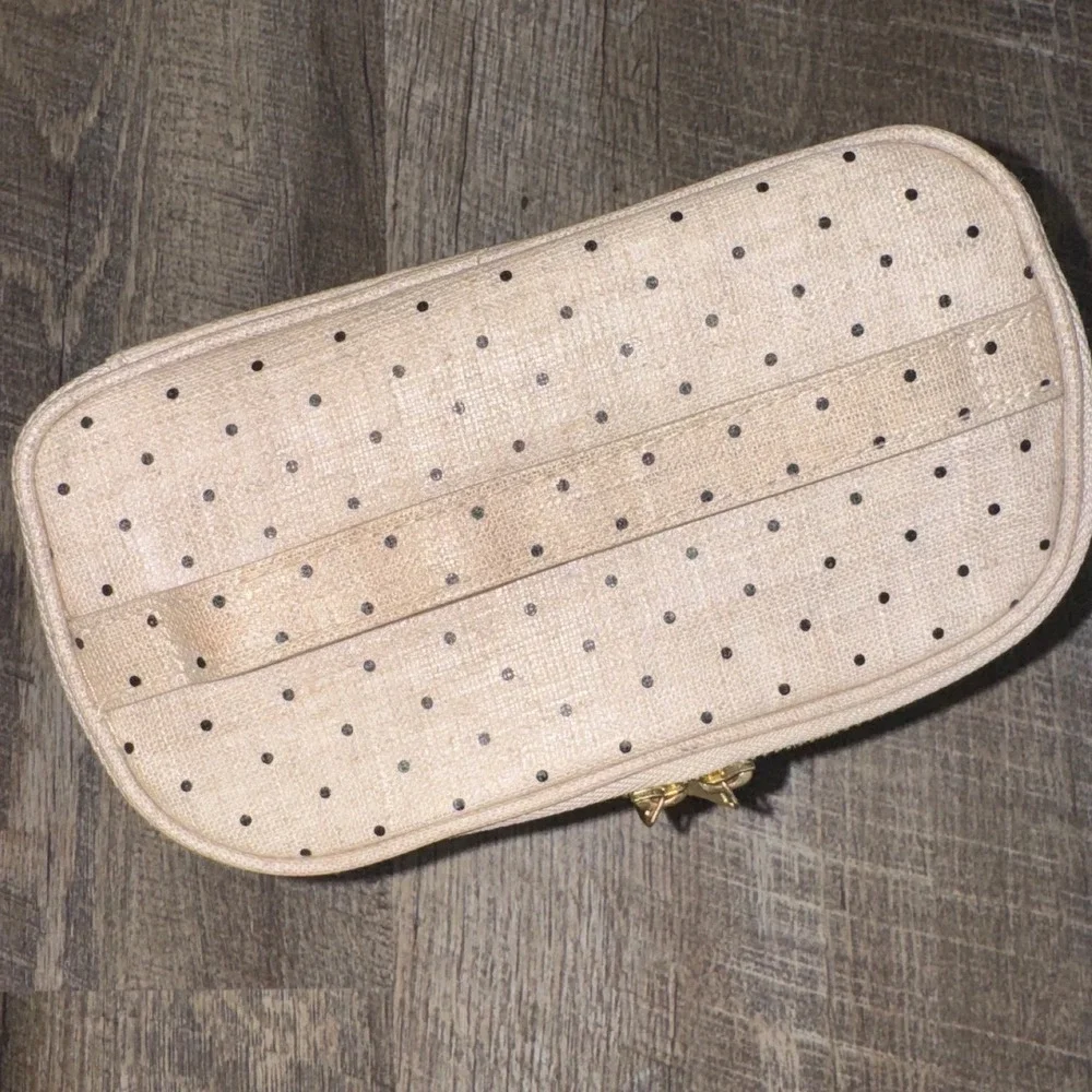 Kate Spade New York Out To Lunch Polka Dot Insulated Lunch Bag Tote Cream Black